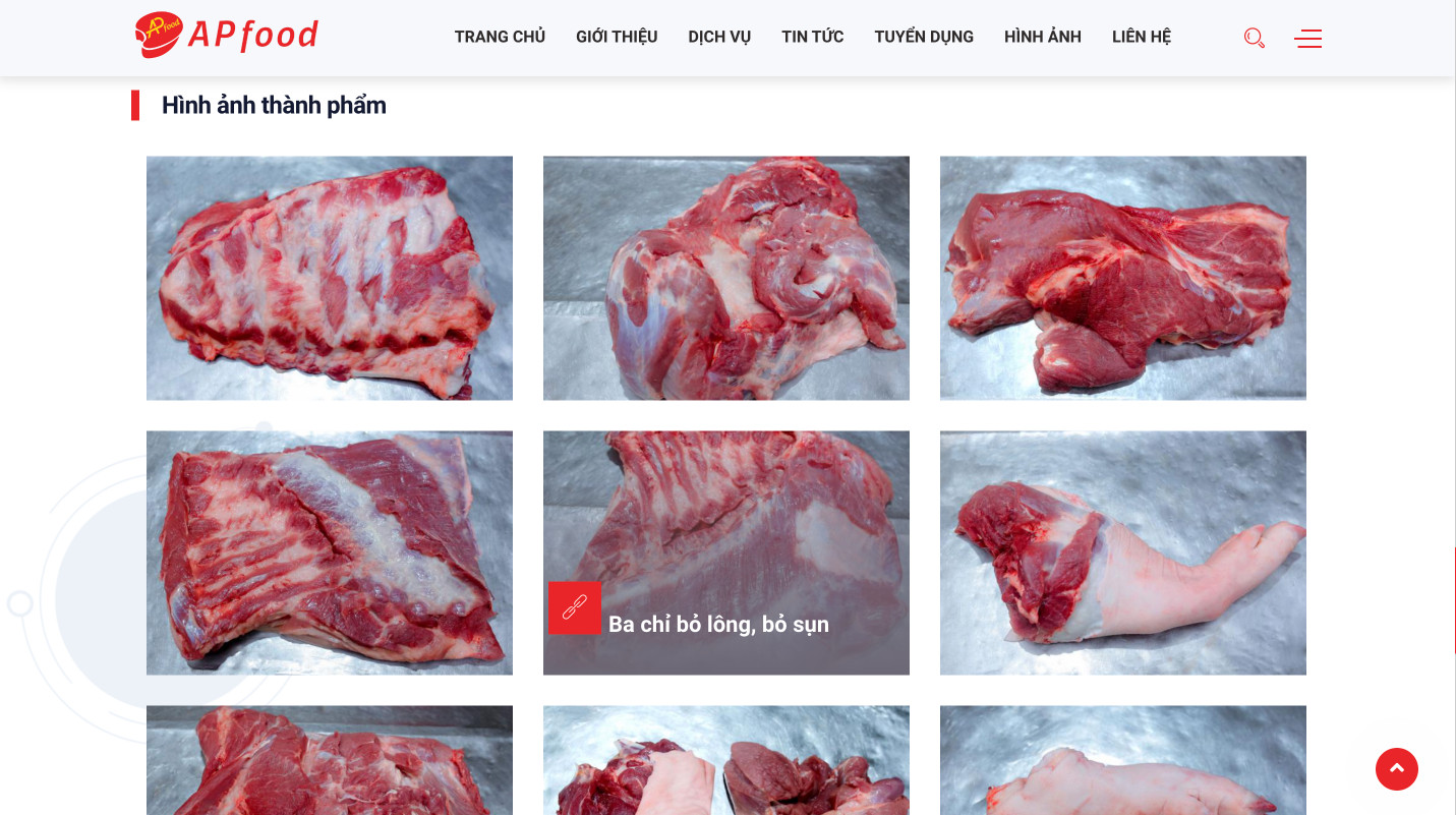 thiết kế website thịt sạch chuyên nghiệp