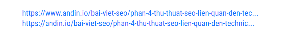 Một bài viết có 2 URL