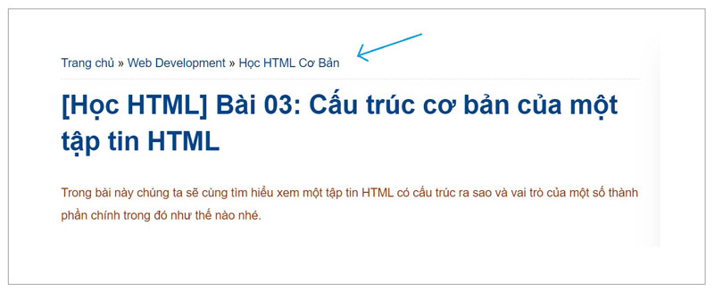 Breadcrumb  web Navigation