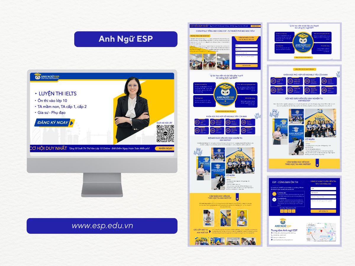 Landing page trung tâm anh ngữ ESP
