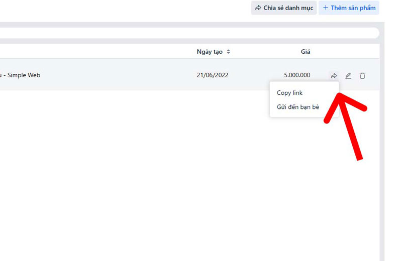 Chia sẻ sản phẩm  vào zalo business 