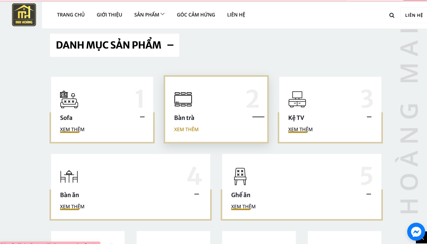 thiết kế website nội thất