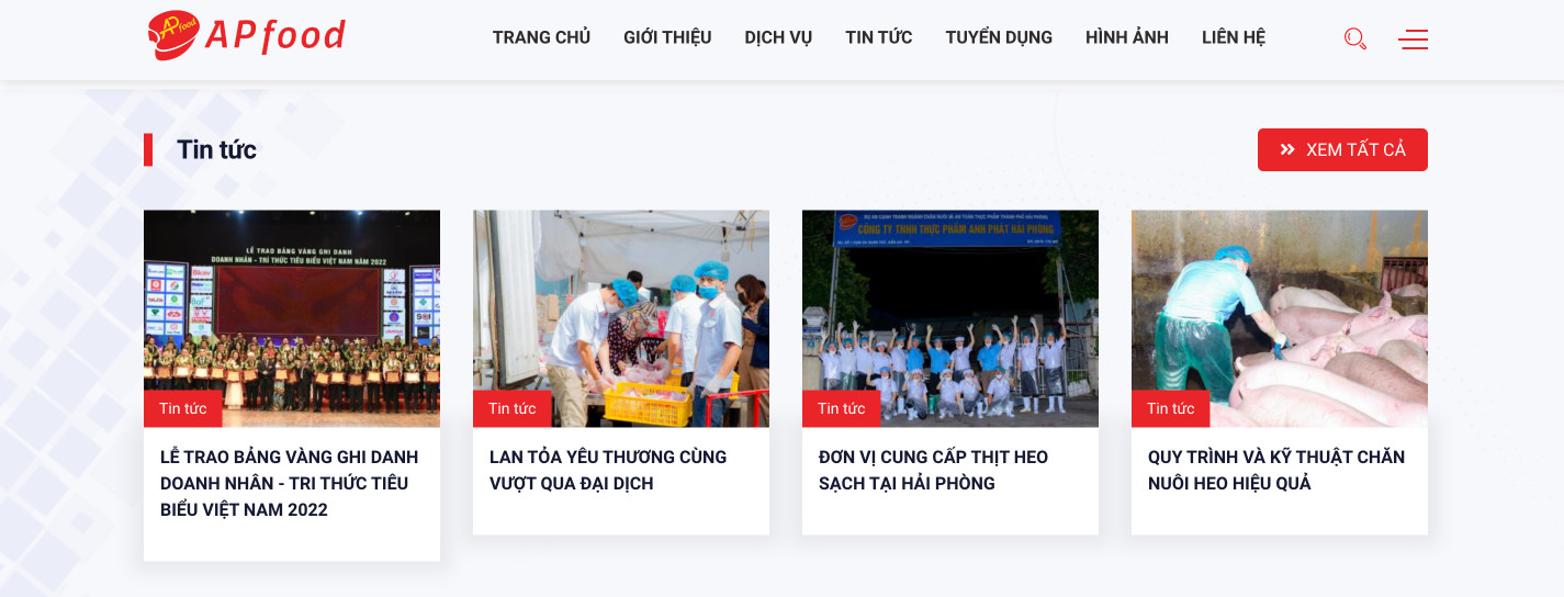 thiết kế website thịt sạch chuyên nghiệp