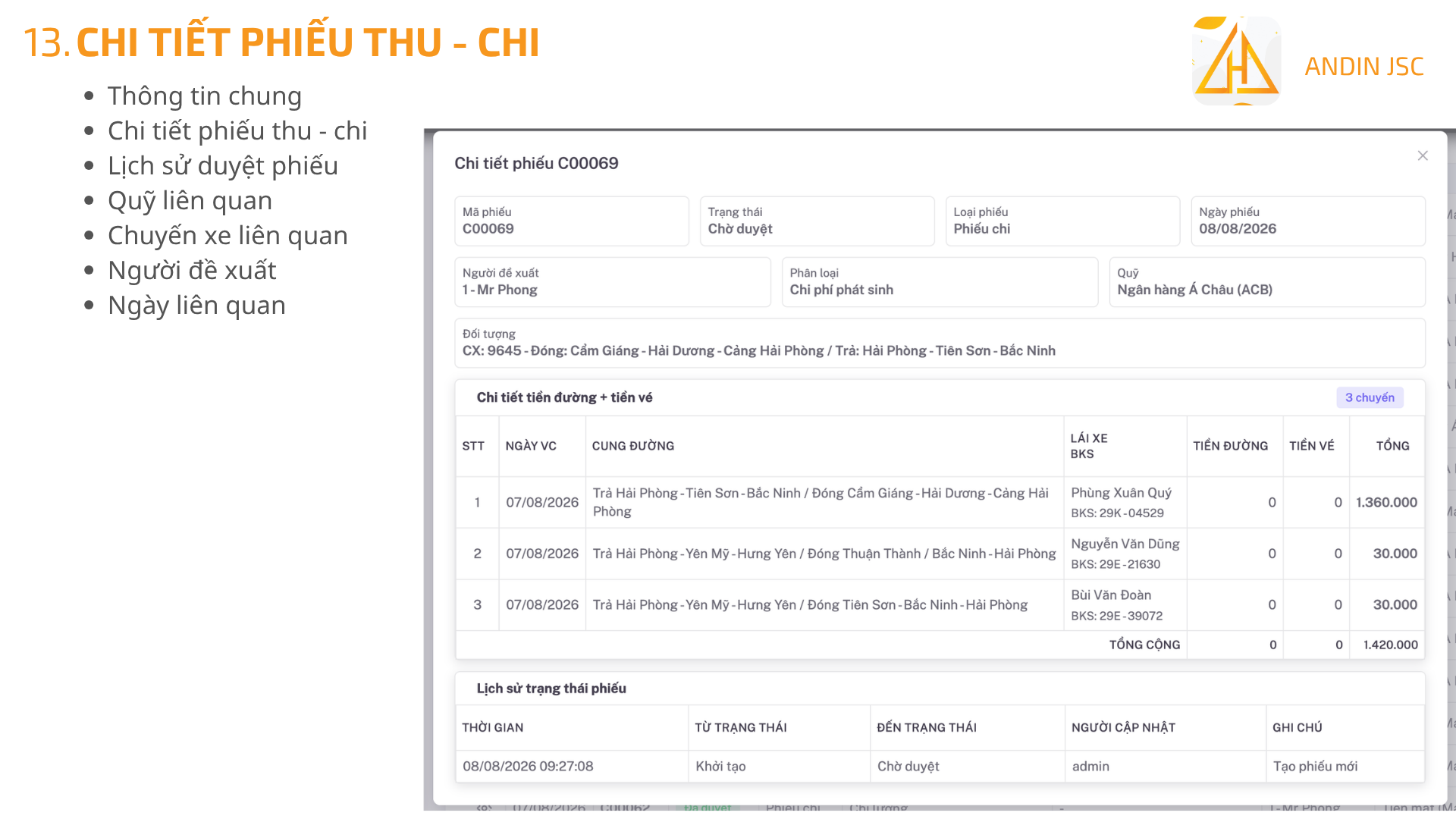 Phần mềm logistics: Quản lý vận tải từ điều xe đến công nợ - hình ảnh 4