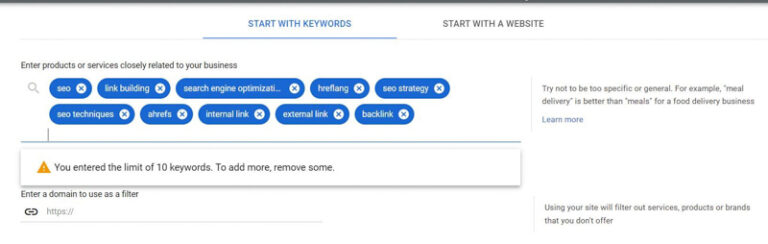 Google Keyword Planner