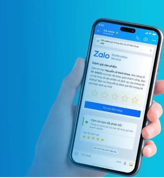 Gửi tin ZNS đánh giá chất lượng dịch vụ: Tăng review – Tăng uy tín