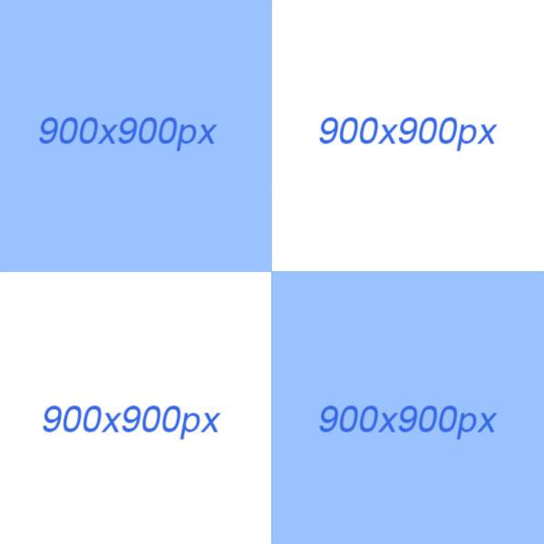 Kích thước 4 hình vuông