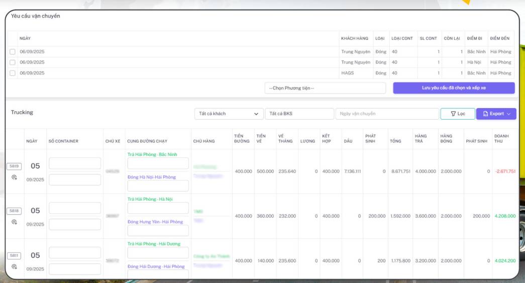 Phần Mềm Trucking