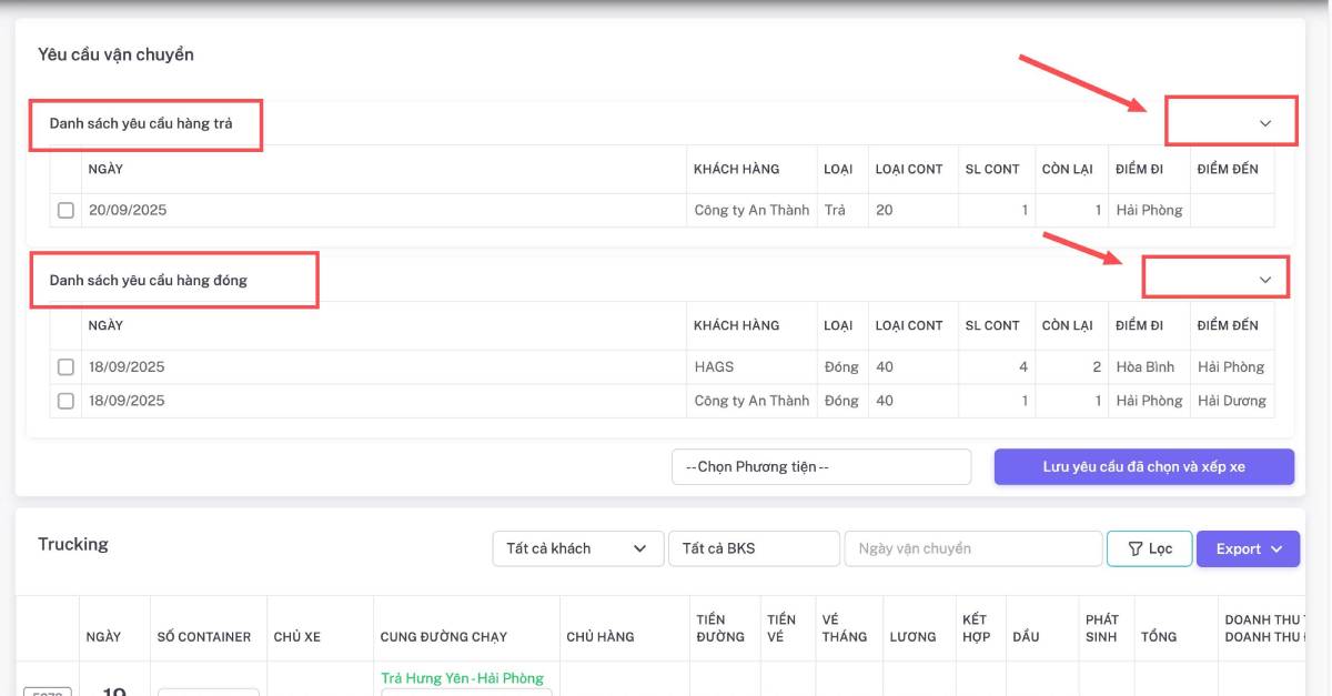 phần mềm quản lý vận tải Andin JSC