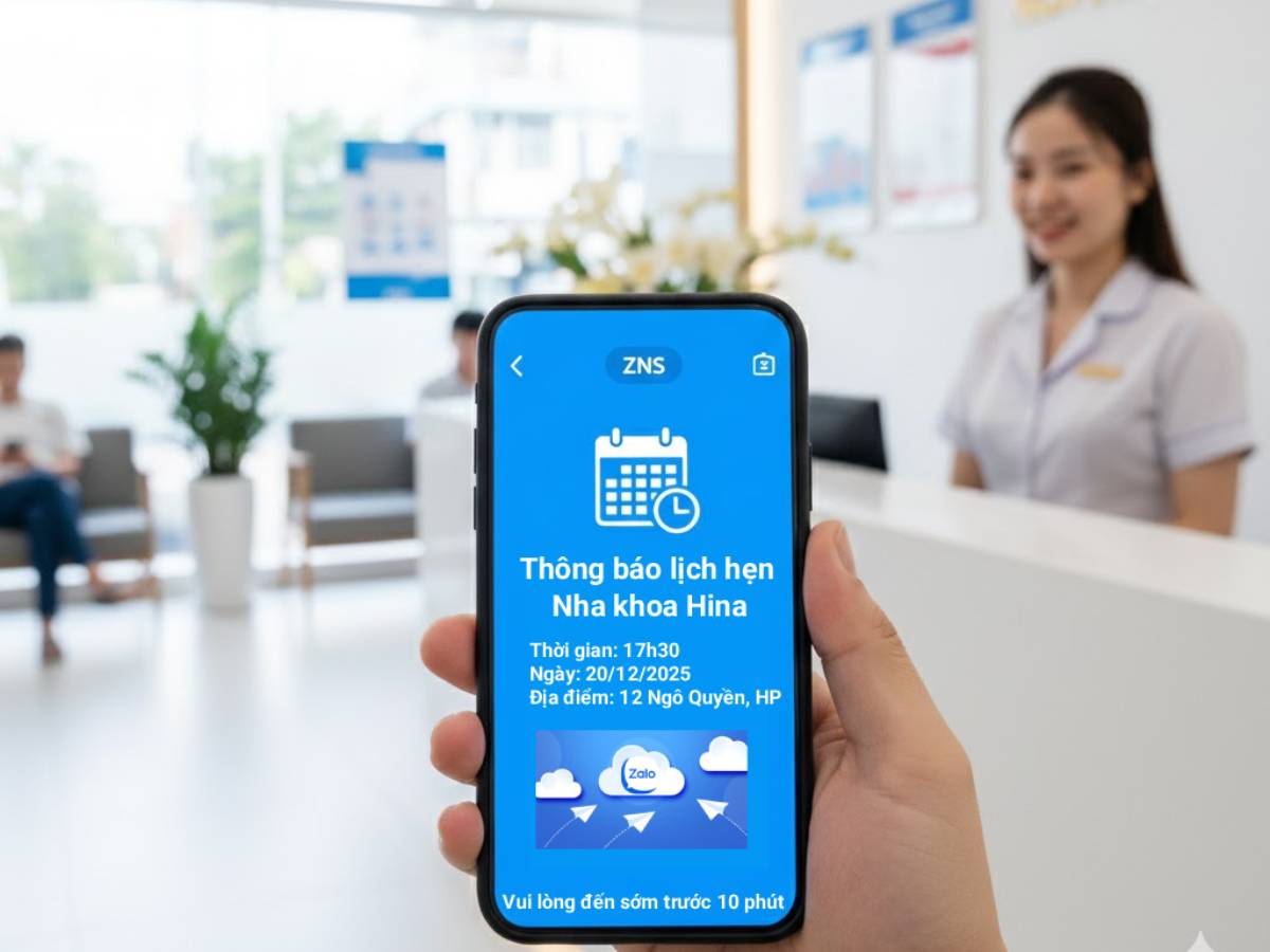 Tin nhắn ZNS nhắc lịch hẹn: Giảm tối đa “quên cuộc hẹn” ở khách hàng