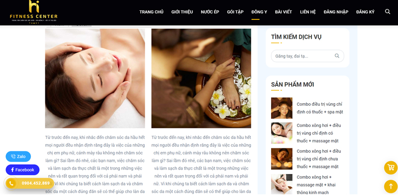 mục đông y website  Hi Fitness Center