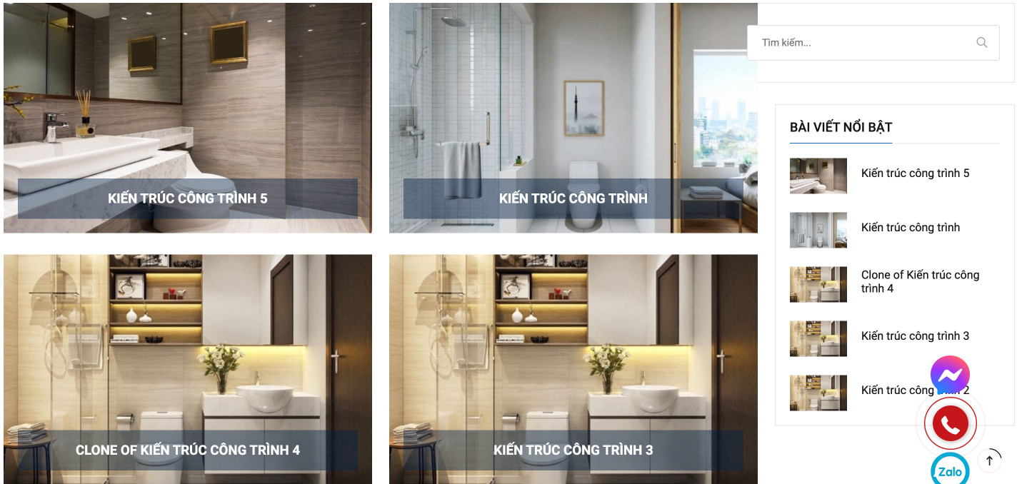 Thiết kế website thiết bị vệ sinh