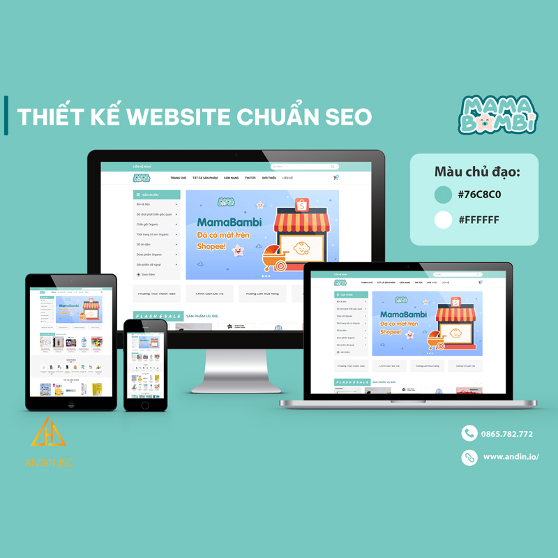 Thiết kế webiste bán hàng Mama Bambi