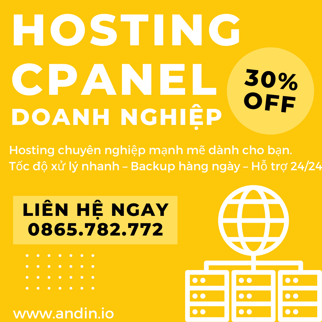 Bảng Giá Hosting Cpanel Doanh nghiệp