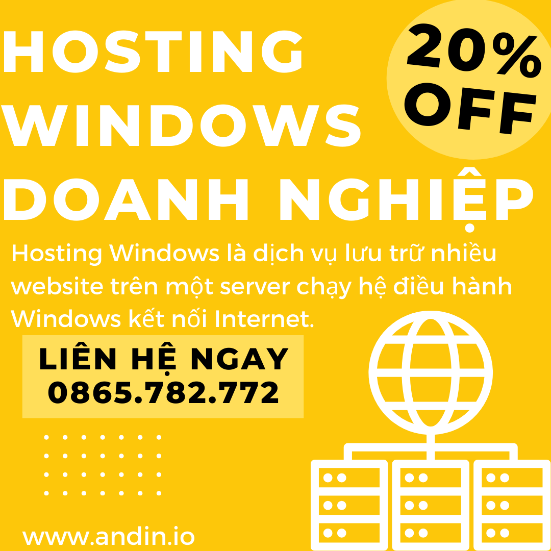 Bảng Giá Hosting Windows doanh nghiệp