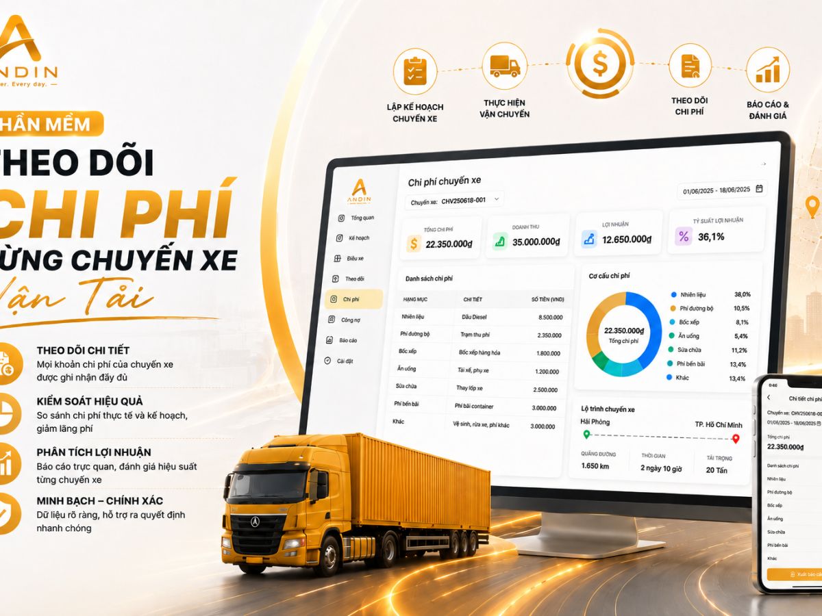 Phần Mềm Theo Dõi Chi Phí Từng Chuyến Xe Vận Tải