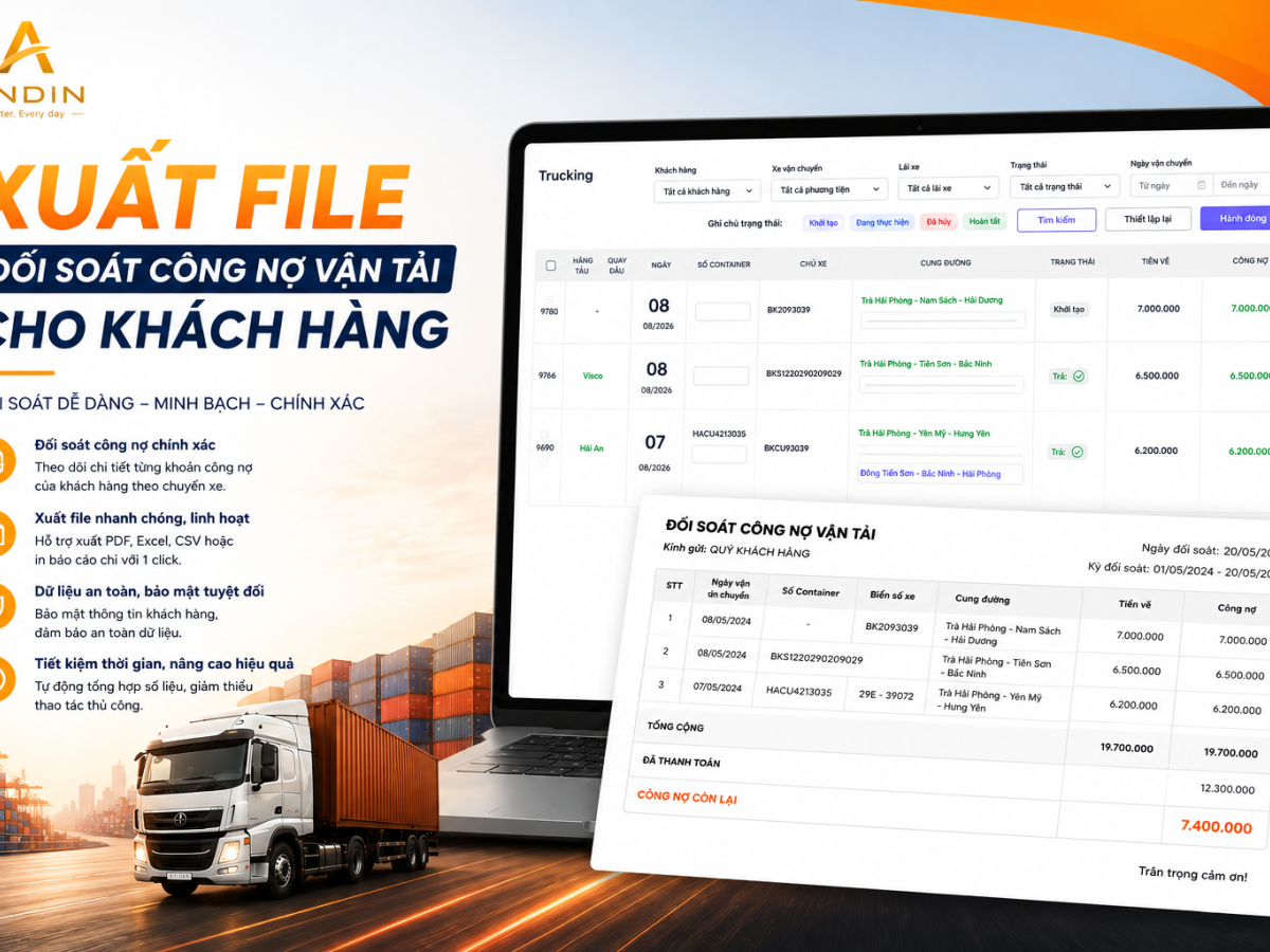 Xuất File Đối Soát Công Nợ Vận Tải Cho Khách Hàng