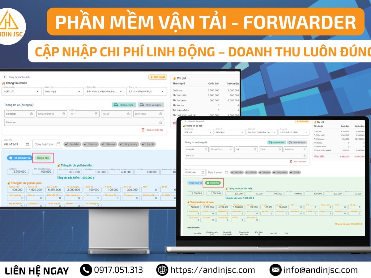 Phần mềm quản lý vận tải A–Z thay thế hoàn toàn Excel