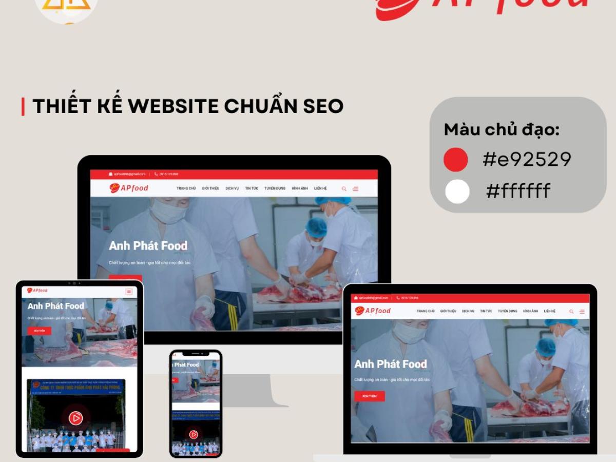 Thiết kế website giới thiệu doanh nghiệp AP Food - WAD01