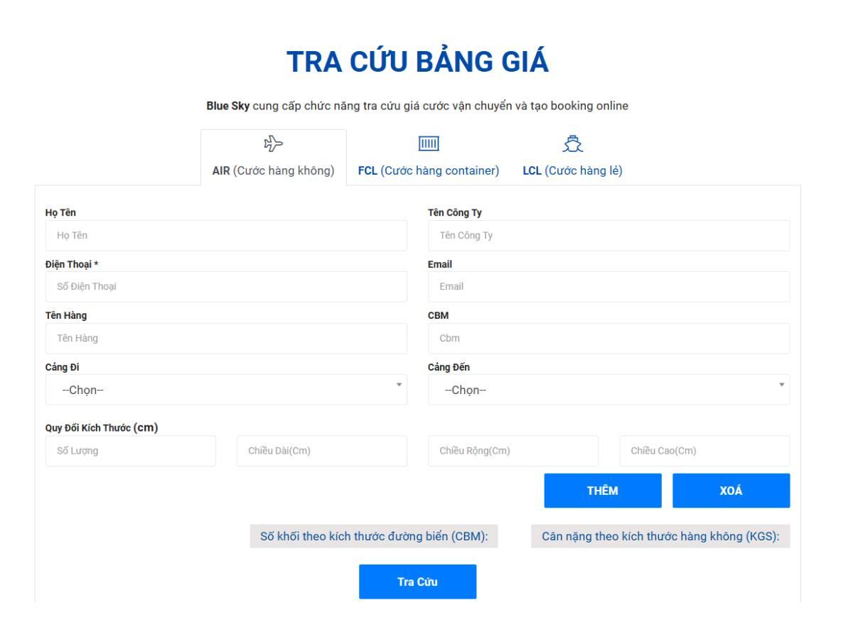 tra cứu cước vận chuyển tra cứu cước vận chuyển