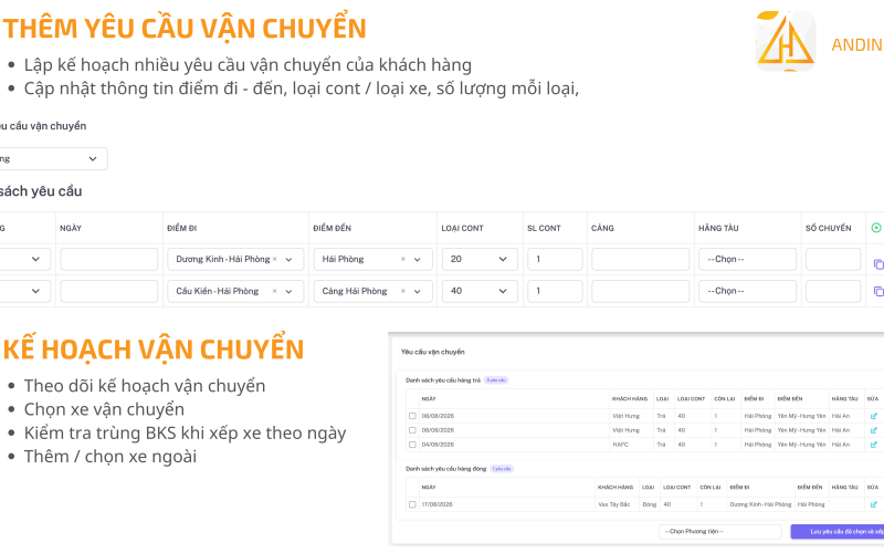 Phần Mềm Theo Dõi Chi Phí Từng Chuyến Xe Vận Tải