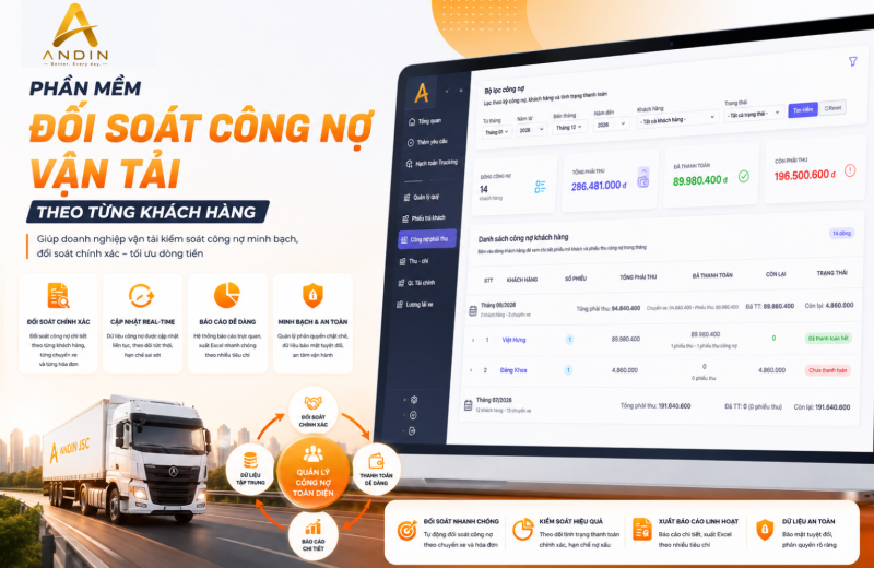 Phần Mềm Đối Soát Công Nợ Vận Tải Theo Từng Khách Hàng