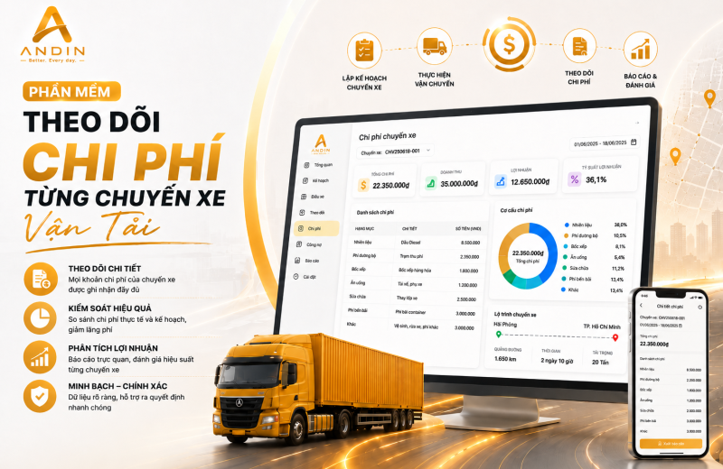 Phần Mềm Theo Dõi Chi Phí Từng Chuyến Xe Vận Tải