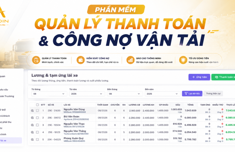 Phần Mềm Quản Lý Thanh Toán Và Công Nợ Vận Tải Phần Mềm Quản Lý Thanh Toán Và Công Nợ Vận Tải