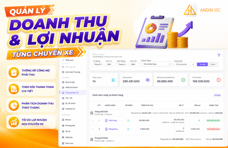 Quản Lý Doanh Thu Và Lợi Nhuận Từng Chuyến Xe