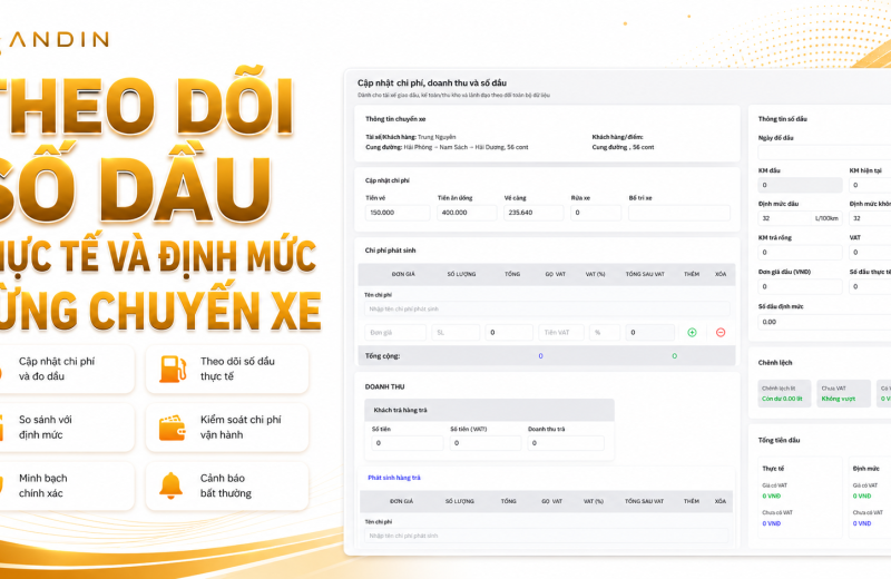 Theo Dõi Số Dầu Thực Tế Và Định Mức Từng Chuyến Xe