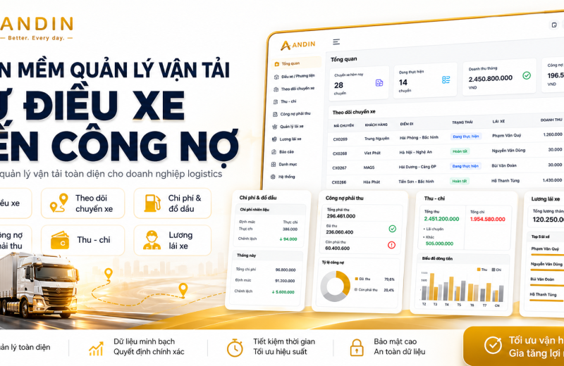 Phần mềm logistics: Quản lý vận tải từ điều xe đến công nợ