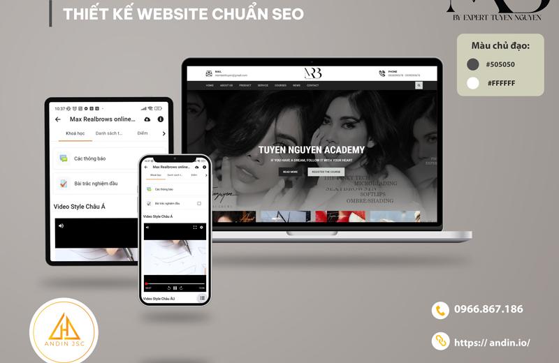 Thiết kế website đào tạo Tuyền Nguyễn