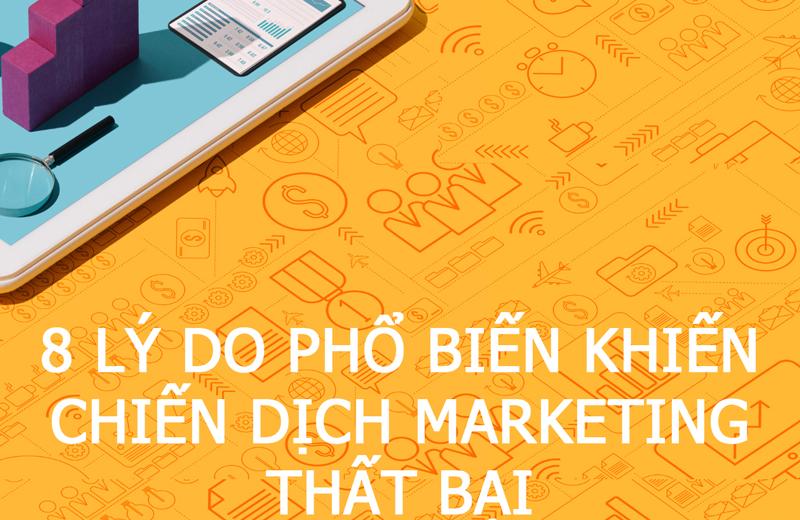 8 Lý do phổ biến khiến chiến dịch marketing thất bại