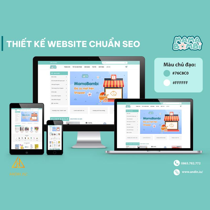 Thiết kế webiste bán hàng cho MamaBambi Thiết kế webiste bán hàng cho MamaBambi