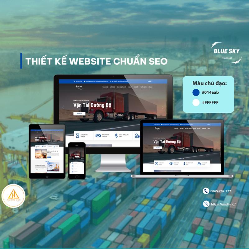 Thiết kế Website Logistics BlueSky Thiết kế Website Logistics BlueSky